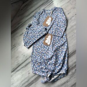 Angel Dear Blue Country Calico Floral Baby Outfit